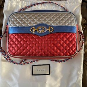 Gucci Trapuntata Quilted Metallic Shoulder Bag